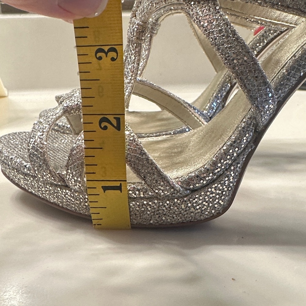 MICHAEL Michael Kors Sparkling Silver Strappy Heels - Picture 12 of 14